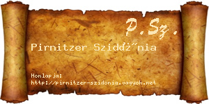 Pirnitzer Szidónia névjegykártya